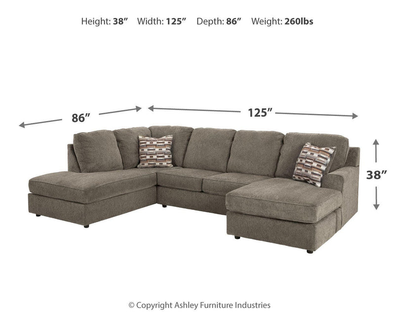 Ashley Furniture O'Phannon living room set with sofa and armchair in a modern living space.