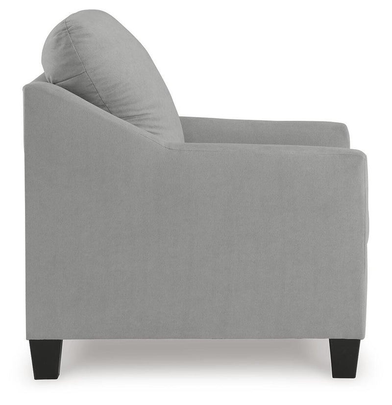 Ashley Furniture Adlai living room set featuring a sofa and loveseat with neutral fabric and modern design.