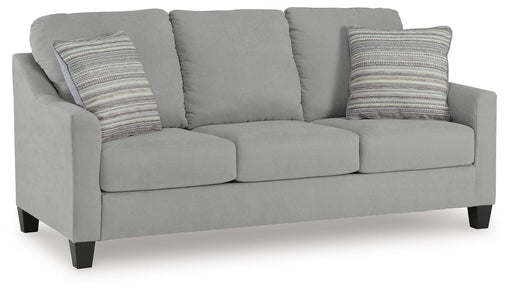 Ashley Furniture Adlai sofa shown from an angled view, featuring plush cushions and modern design in a neutral fabric.