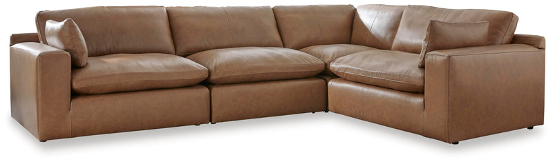 Ashley Furniture Emilia living room set with sofa, armchair, and coffee table in a modern, stylish living space.