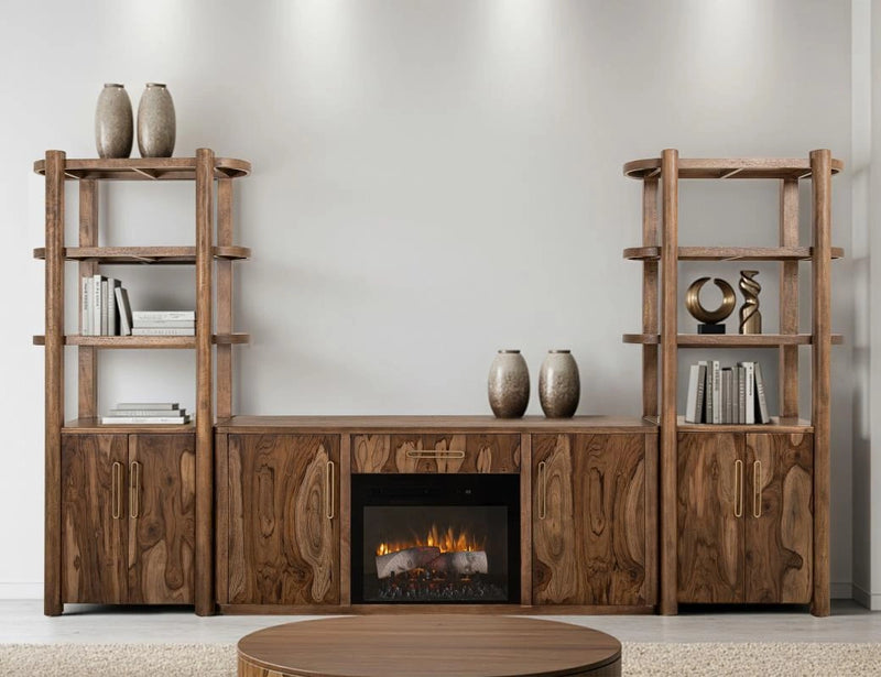 Balam Wall Unit with Electric Fireplace Insert