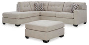 Ashley Furniture Mahoney living room set featuring a sofa, loveseat, and armchair with plush upholstery and modern design.