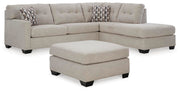 Ashley Furniture Mahoney living room set with sofa, loveseat, and armchair in a cozy, modern design, shown in a well-lit room setting.