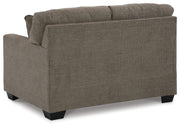 Ashley Furniture Mahoney living room set featuring a sofa and loveseat with plush upholstery and modern design.