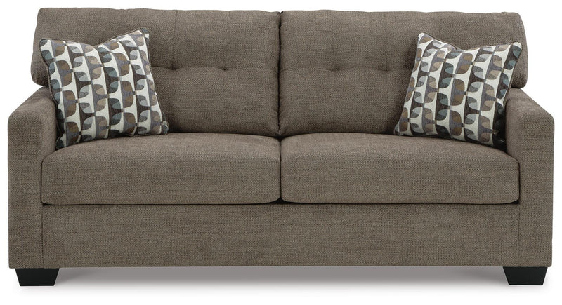 Ashley Furniture Mahoney living room set, sofa with plush cushions and contemporary design, front view.