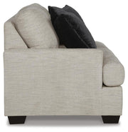 Ashley Furniture Vayda living room set with sofa, loveseat, and armchair in a modern fabric design.
