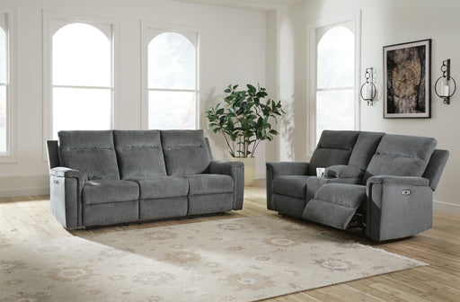 Ashley Furniture Barnsana living room set with sofa, loveseat, and coffee table in a modern home interior.