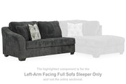 Ashley Furniture Biddeford 2-piece sleeper sectional with chaise, featuring plush upholstery and modern design.