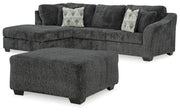 Ashley Furniture Biddeford living room set featuring a sofa and loveseat with plush upholstery and modern design.