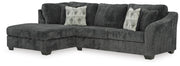 Ashley Furniture Biddeford living room set with sofa and armchair, featuring neutral fabric and contemporary design.