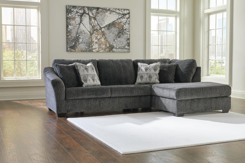 Ashley Furniture Biddeford living room set with sofa and loveseat, featuring plush cushions and modern design.
