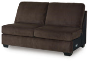 Ashley Furniture Kimlee sectional with chaise, featuring plush fabric, modern design, and multiple seating areas in a stylish living room setting.