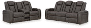Ashley Furniture Fyne-Dyme living room set with sofa and armchair, featuring plush cushions and neutral upholstery.