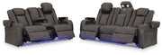 Ashley Furniture Fyne-Dyme living room set with sofa and armchair, featuring plush upholstery and modern design.