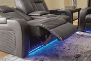 Ashley Furniture Fyne-Dyme living room set with a sofa and armchair in a modern living space.
