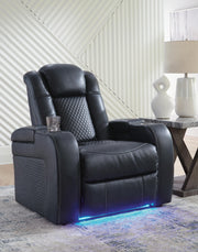 Ashley Furniture Fyne-Dyme Power Recliner in soft fabric with plush cushioning and a sleek, modern design.