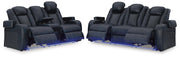 Ashley Furniture Fyne-Dyme living room set with sofa and chairs in a modern, stylish living space.