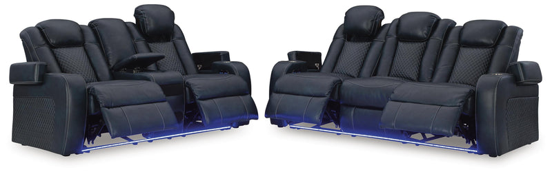 Ashley Furniture Fyne-Dyme living room set with sofa and chairs in a modern, stylish living space.