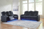 Ashley Furniture Fyne-Dyme living room set with sofa and armchair in a modern, cozy living space.