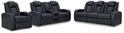 Ashley Furniture Fyne-Dyme living room set with sofa and armchairs in a modern design, shown in a cozy living room setting.
