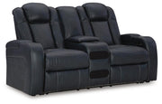 Ashley Furniture Fyne-Dyme living room set featuring a sofa, armchair, and coffee table in a modern design, viewed from an angle.