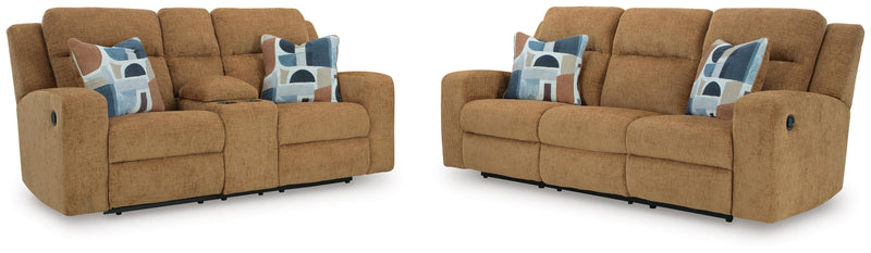 Ashley Furniture Kanlow living room set with plush sofa, loveseat, and matching chairs in a modern fabric upholstery.