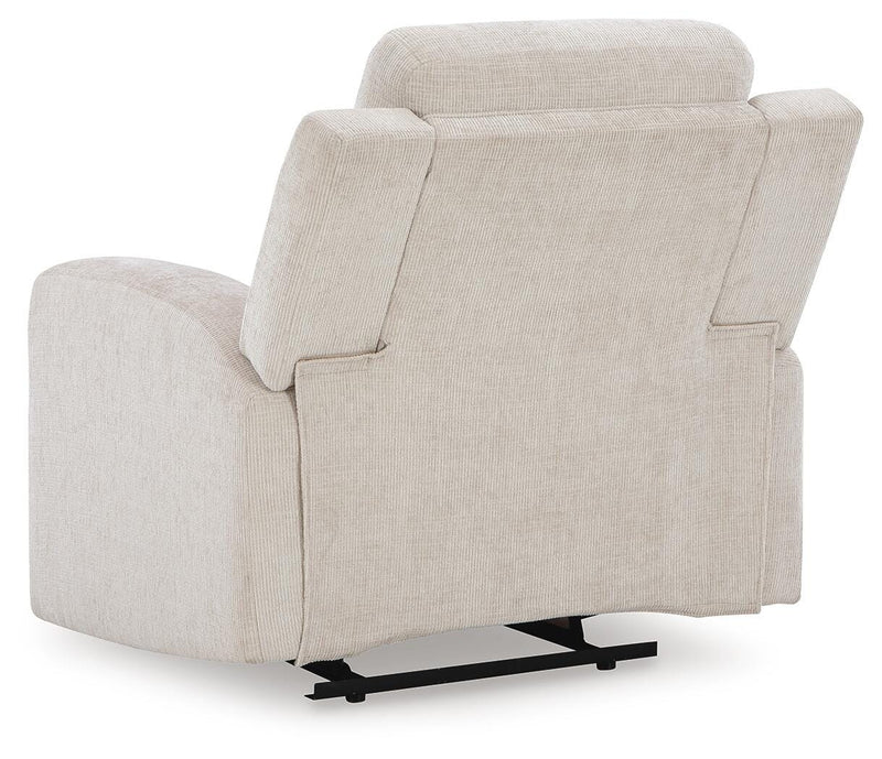 Ashley Furniture Danum recliner with plush fabric and cushioned backrest, showcasing a comfortable and stylish recliner design.