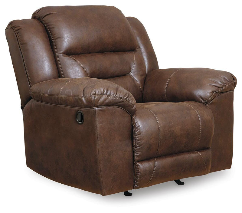 Ashley Furniture Stoneland living room set with sofa and loveseat in neutral fabric, modern design and plush cushions.