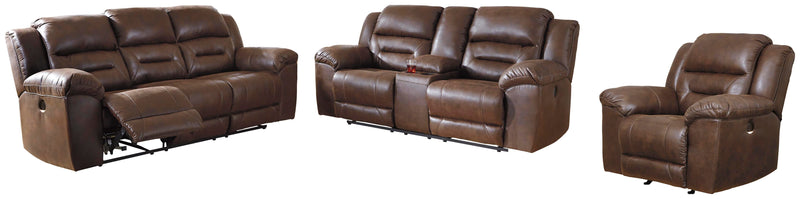 Ashley Furniture Stoneland living room set with plush sofa and matching chairs in a modern design.