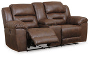 Ashley Furniture Stoneland living room set featuring a sofa and loveseat in a modern design with neutral upholstery.