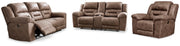 Ashley Furniture Stoneland living room set featuring a sofa and loveseat in a modern fabric with plush cushions.