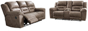 Ashley Furniture Stoneland living room set with open sectional sofa, neutral fabric, and modern design, perfect for contemporary spaces.