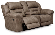 Ashley Furniture Stoneland Living Room Set with sofa and loveseat, featuring neutral upholstery and modern design.