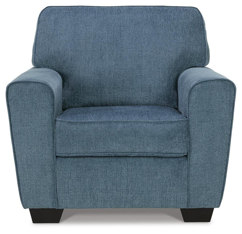 Ashley Furniture Cashton living room set with sofa and loveseat, featuring plush cushions and neutral upholstery.
