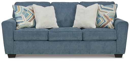 Ashley Furniture Cashton sofa with plush cushions and neutral upholstery, shown from a front head-on view.