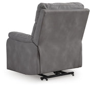 Ashley Furniture Next-Gen Durapella Power Lift Recliner with plush cushioning and sleek design, shown from the back.