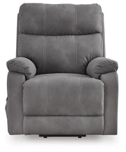 Ashley Furniture Next-Gen Durapella Power Lift Recliner with plush cushioning and armrests, shown from the front.