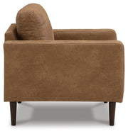 Ashley Furniture Telora living room set with sofa and armchair in a modern design, featuring neutral upholstery and wooden legs.