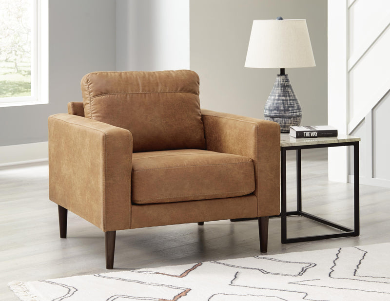 Ashley Furniture Telora living room set with sofa and loveseat, featuring plush fabric cushions and modern design.