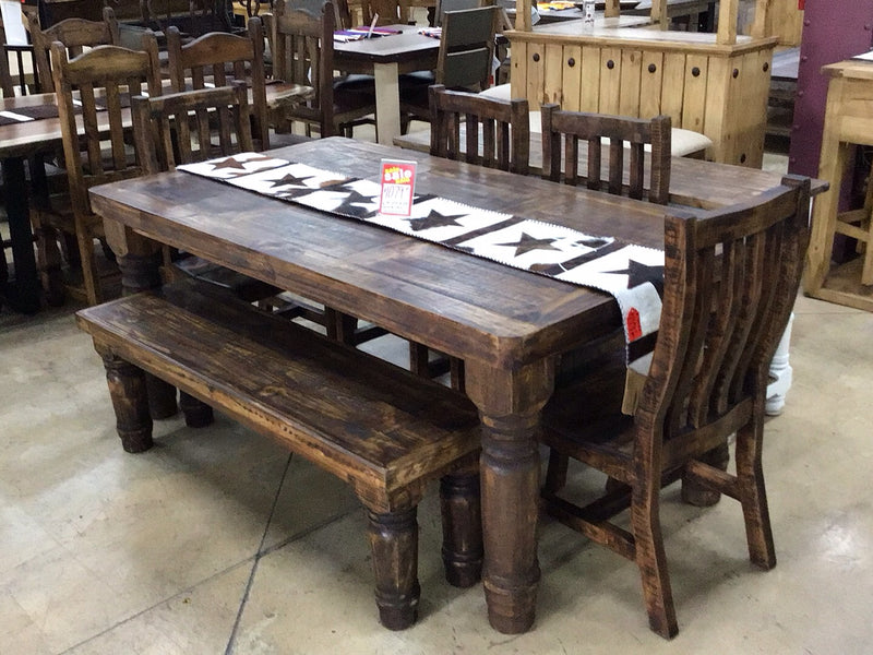 6-PC Santa Rita Dining Set – Distressed Dark