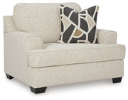 Ashley Furniture Heartcort oversized chair with plush fabric, angled view showing its spacious, comfortable design and modern style.