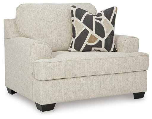 Ashley Furniture Heartcort oversized chair with plush fabric, angled view showing its spacious, comfortable design and modern style.