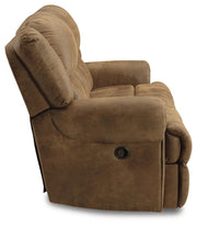 Ashley Furniture Boothbay Reclining Sofa with plush cushions and reclining features, shown in a stylish fabric.