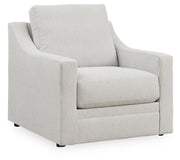 Ashley Furniture Maitelynn upholstery living room set with sofa and armchairs, shown from an angled perspective.