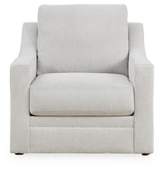 Ashley Furniture Maitelynn upholstery living room set with sofa and chairs, shown from a head-on view.