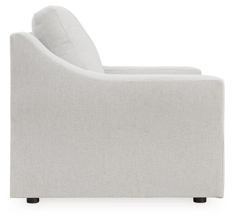Ashley Furniture Maitelynn living room set upholstery package with sofa and side chairs in a modern fabric design.
