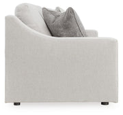 Ashley Furniture Maitelynn upholstery living room set with sofa and armchair in neutral fabric, stylish and comfortable for modern decor