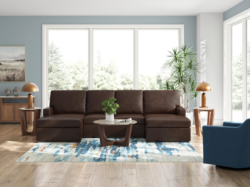 Ashley Furniture McDowlan sectional with double chaise, featuring plush cushions and modern design for stylish living room decor.