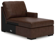 Ashley Furniture McDowlan sectional with chaise, showing a modern fabric sectional sofa with an attached chaise lounge.