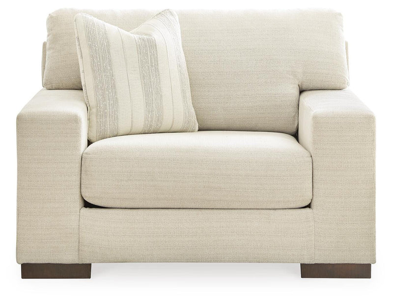 Ashley Furniture Maggie oversized chair with plush upholstery and wide seating, shown from a head-on view.